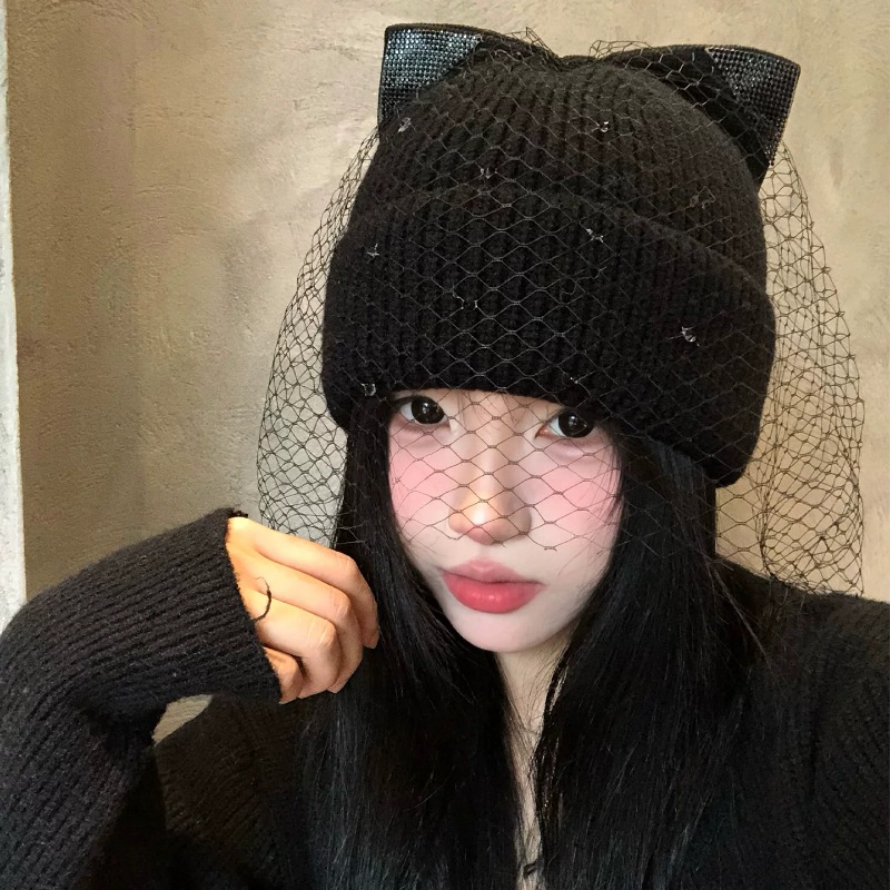Y2K gebreide mutsen met katten - Beanie Cuffed Knit recensie en prijs
