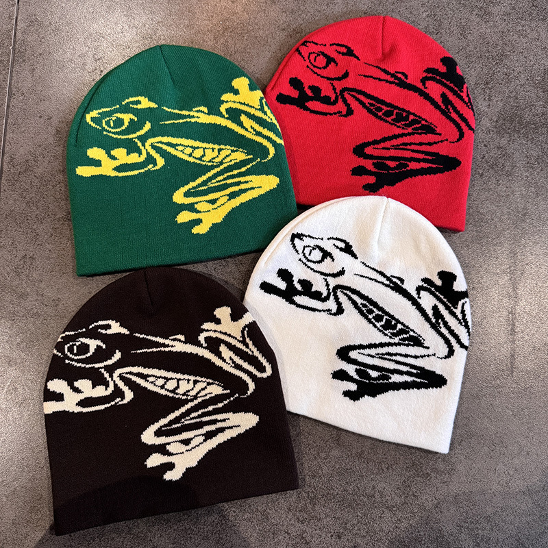 Nieuwe beanie met print van ee - Beanie Cuffed Knit recensie en prijs
