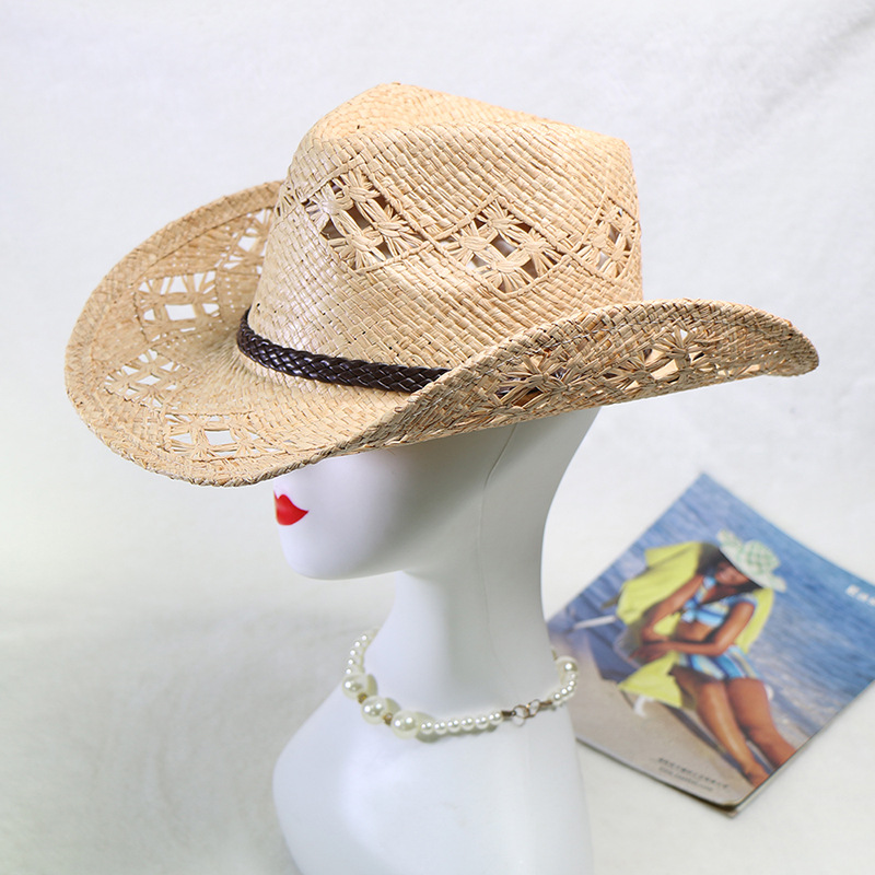 Ebay Hot Sale Raffia Handgebre - Cowboy Hat Straw recensie en prijs